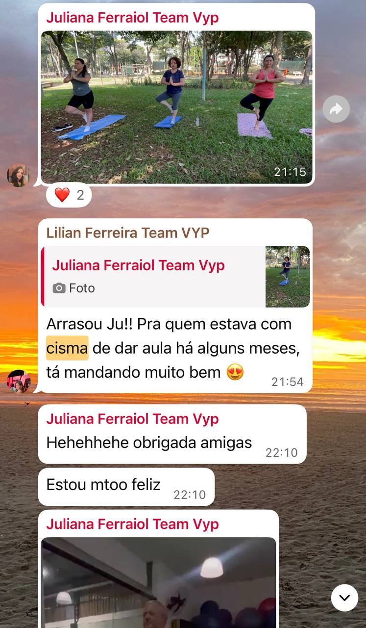 Juliana Ferraiol — superou o medo e começou a dar aula no parque